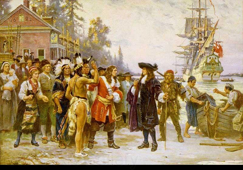 Jean Leon Gerome Ferris The Landing of William Penn